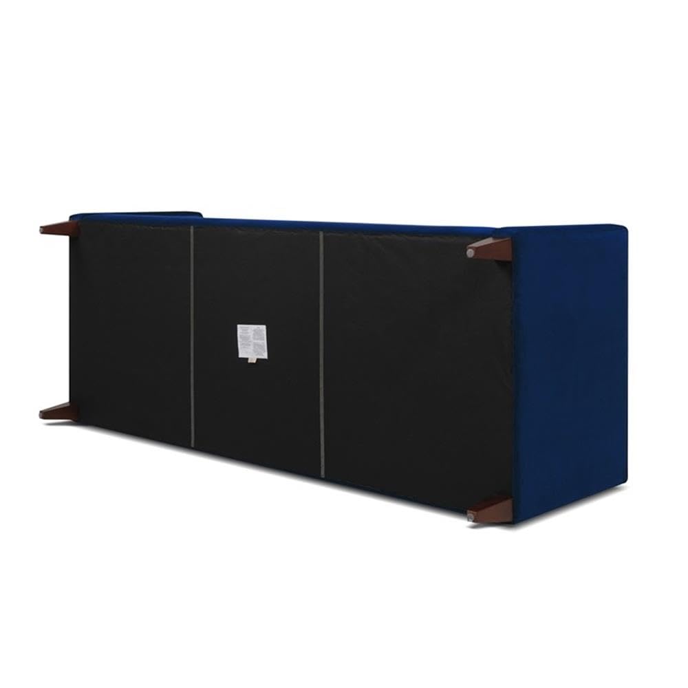 Navy Blue Velvet Tufted Sofa Y42690