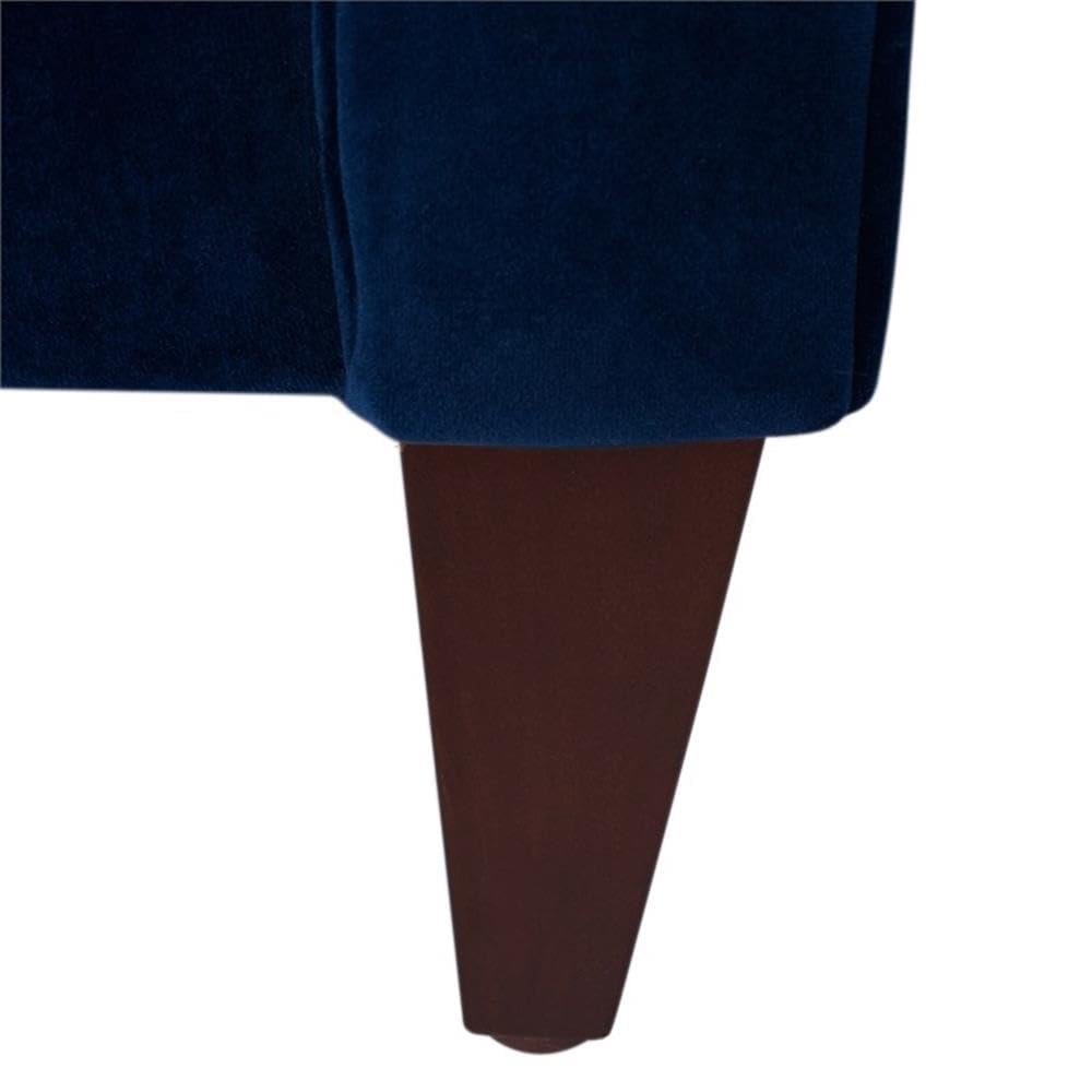 Navy Blue Velvet Tufted Sofa Y42690