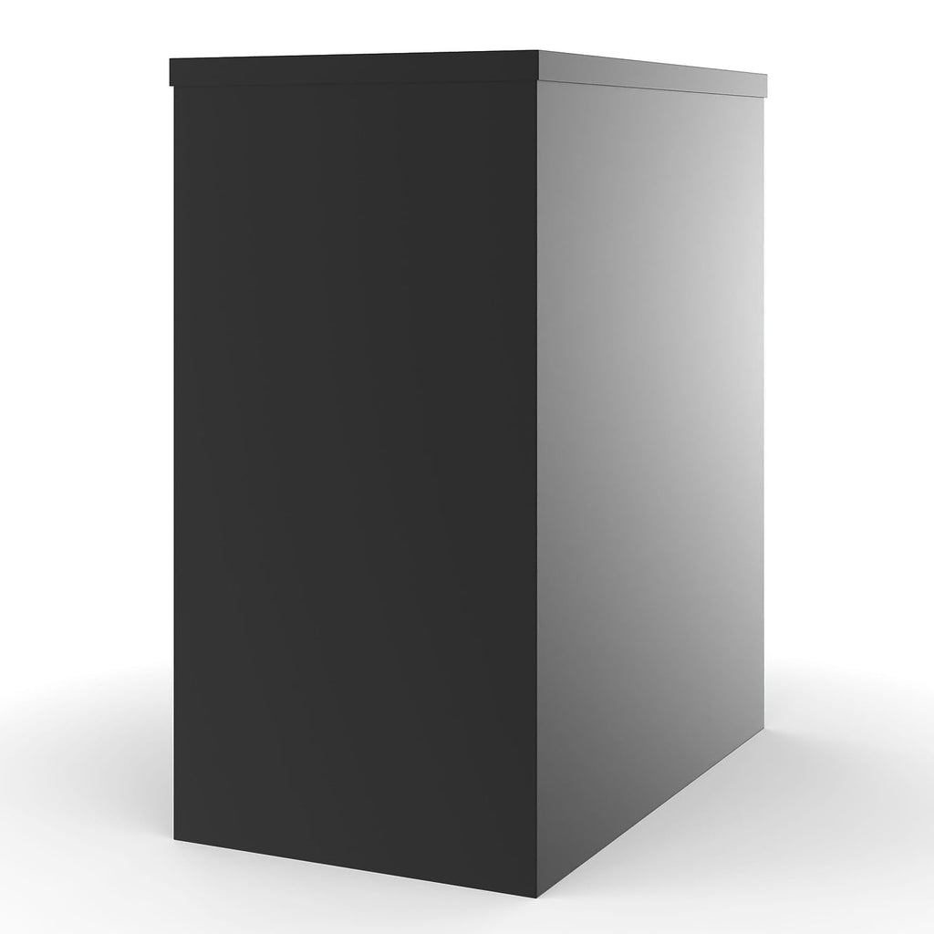 Black 2 Drawer Letter Size Lockable File Cabinet H9477
