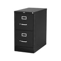 Black 2 Drawer Letter Size Lockable File Cabinet H9477