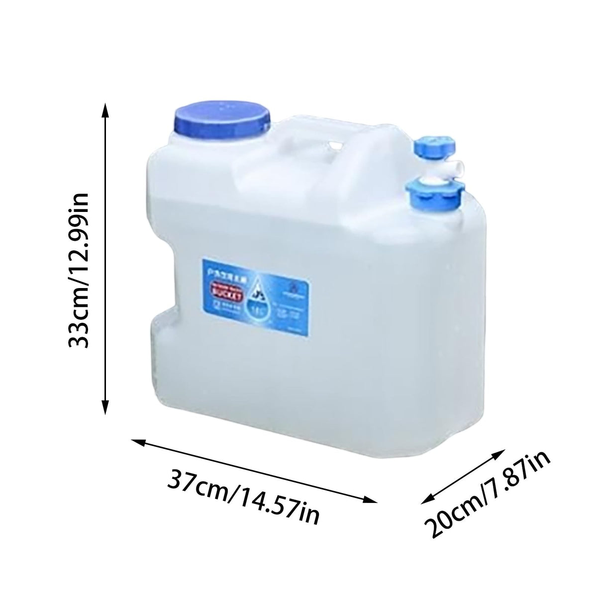 2 Gallons Clear Water Container with Spigot and Handle R153710