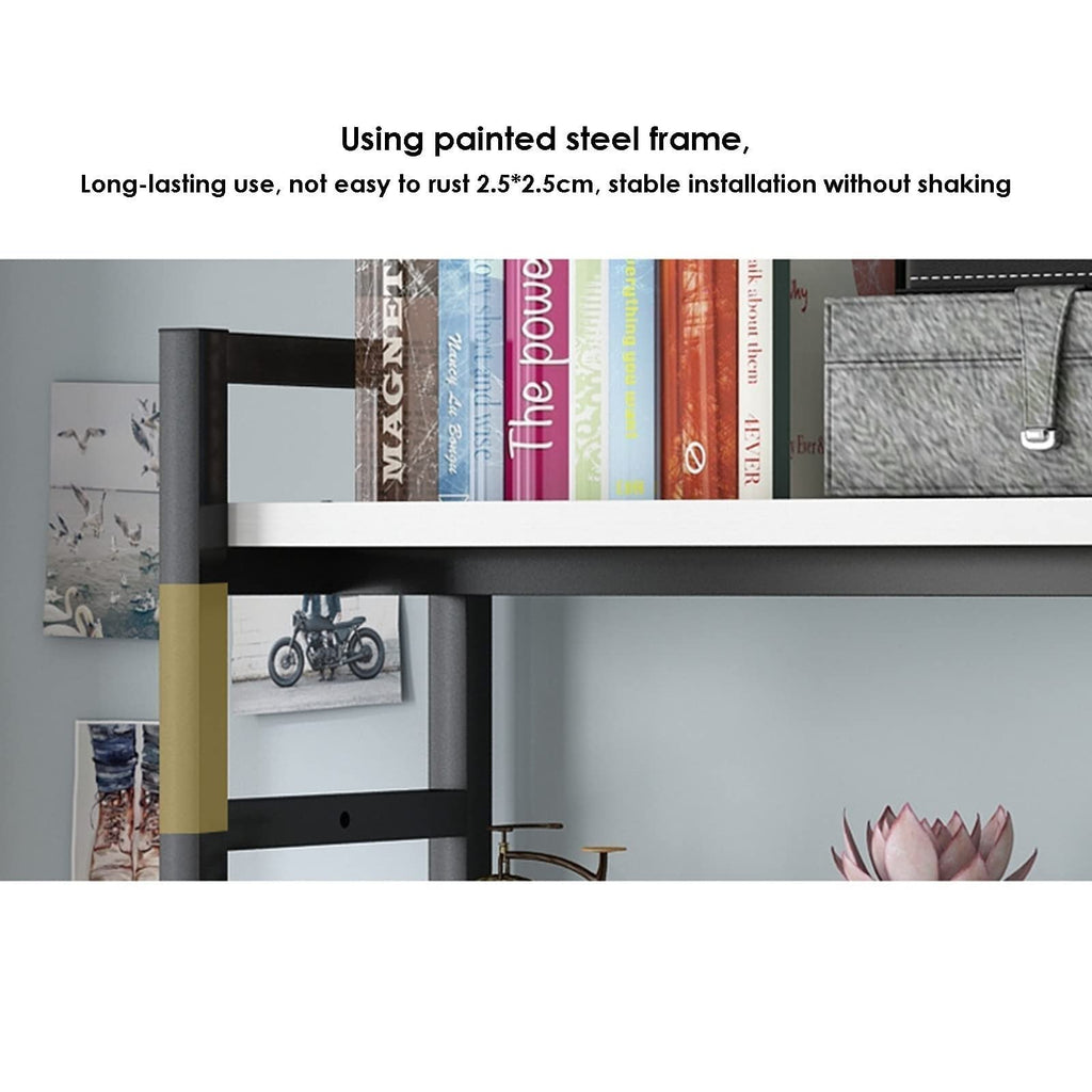 White Adjustable Metal Desktop Bookshelf I36176