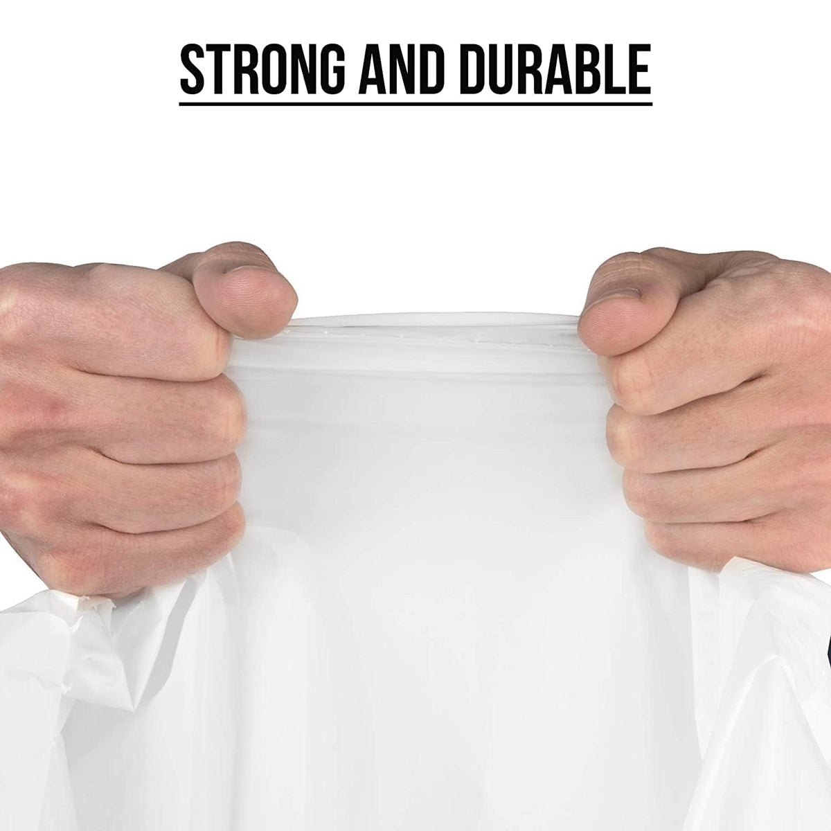 55 Gallon 3 MIL Clear Heavy Duty Contractor Bags with Flap Ties, Pack of 10 U872041