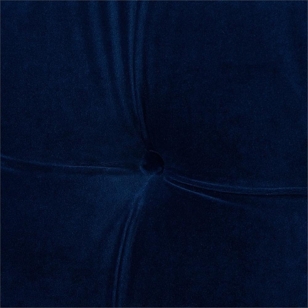 Navy Blue Velvet Tufted Sofa Y42690