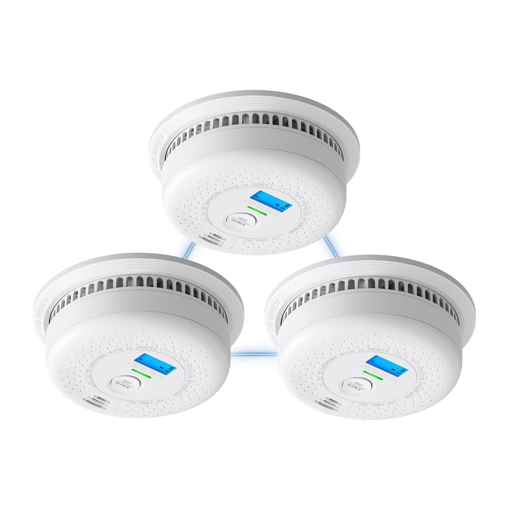Wireless Interconnected Combination Smoke & CO Alarm 3-Pack S124