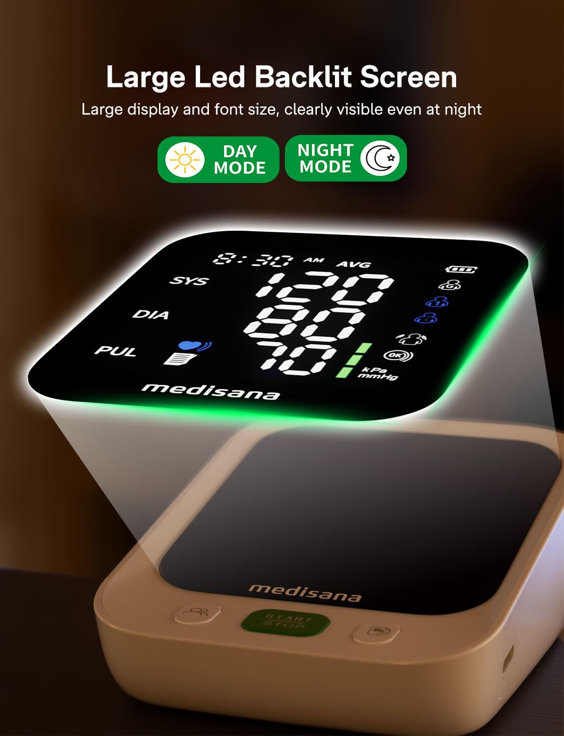 Automatic Upper Arm Blood Pressure Monitor with 2x199 Sets Memory X4268