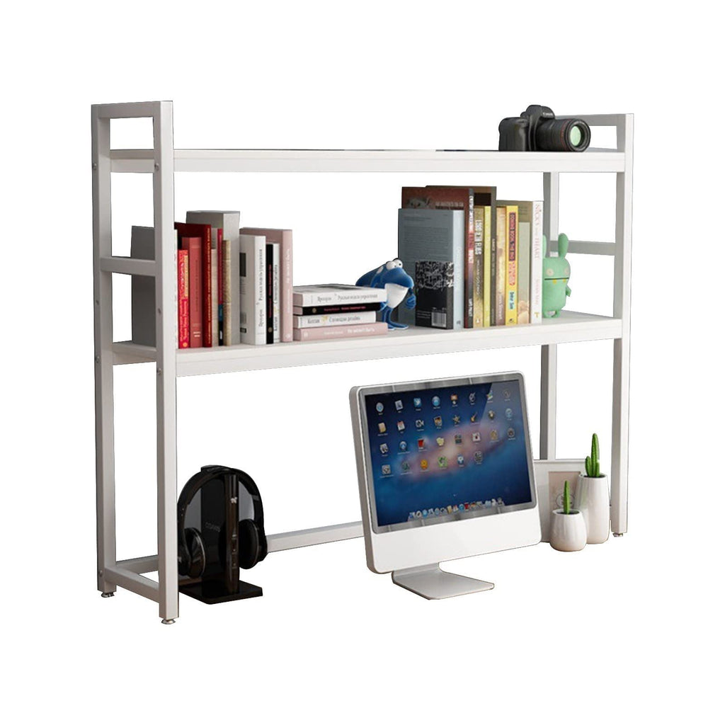 White Adjustable Metal Desktop Bookshelf I36176