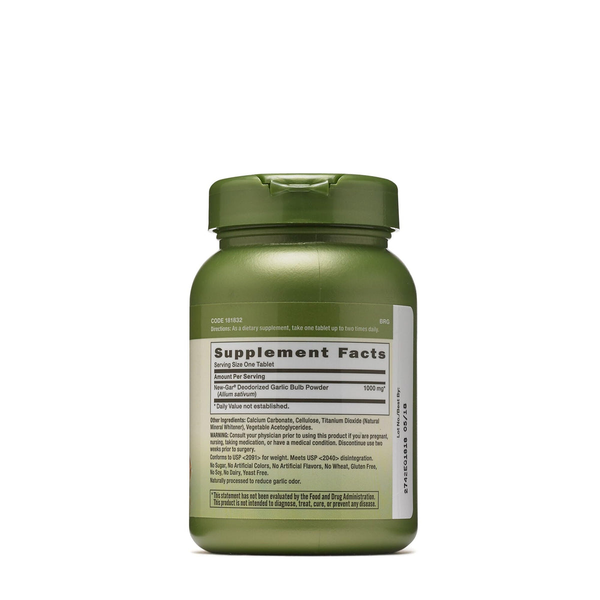 Odorless Garlic 1000mg 100 Tablets L344718
