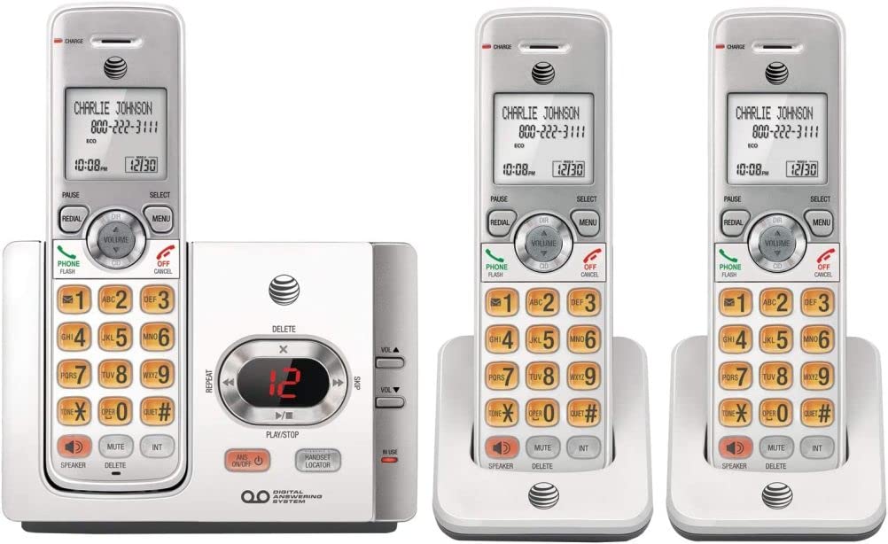 Cordless Phone with 3 Handsets and Answering System V907