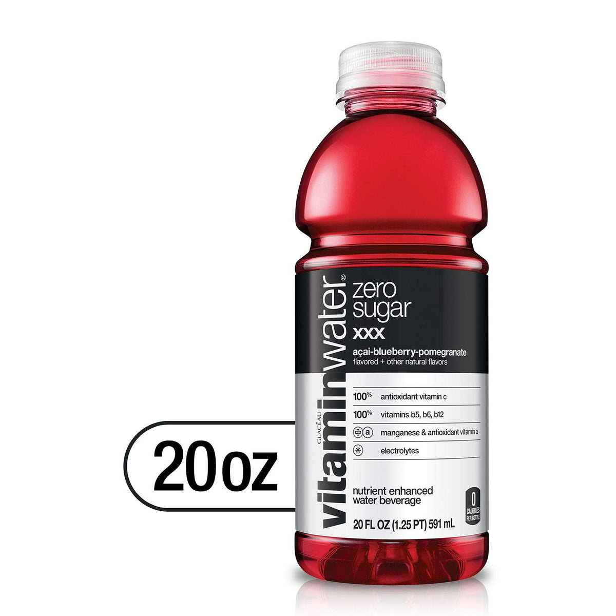 Vitaminwater Zero 20 Oz Bottle, 20 Count M443