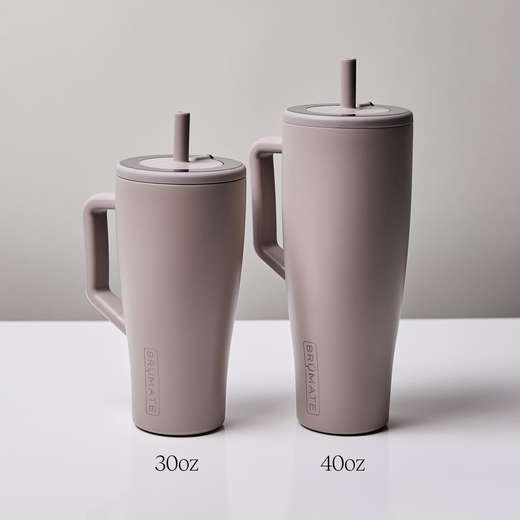 40 oz Stainless Steel Tumbler with Handle and Straw B277966