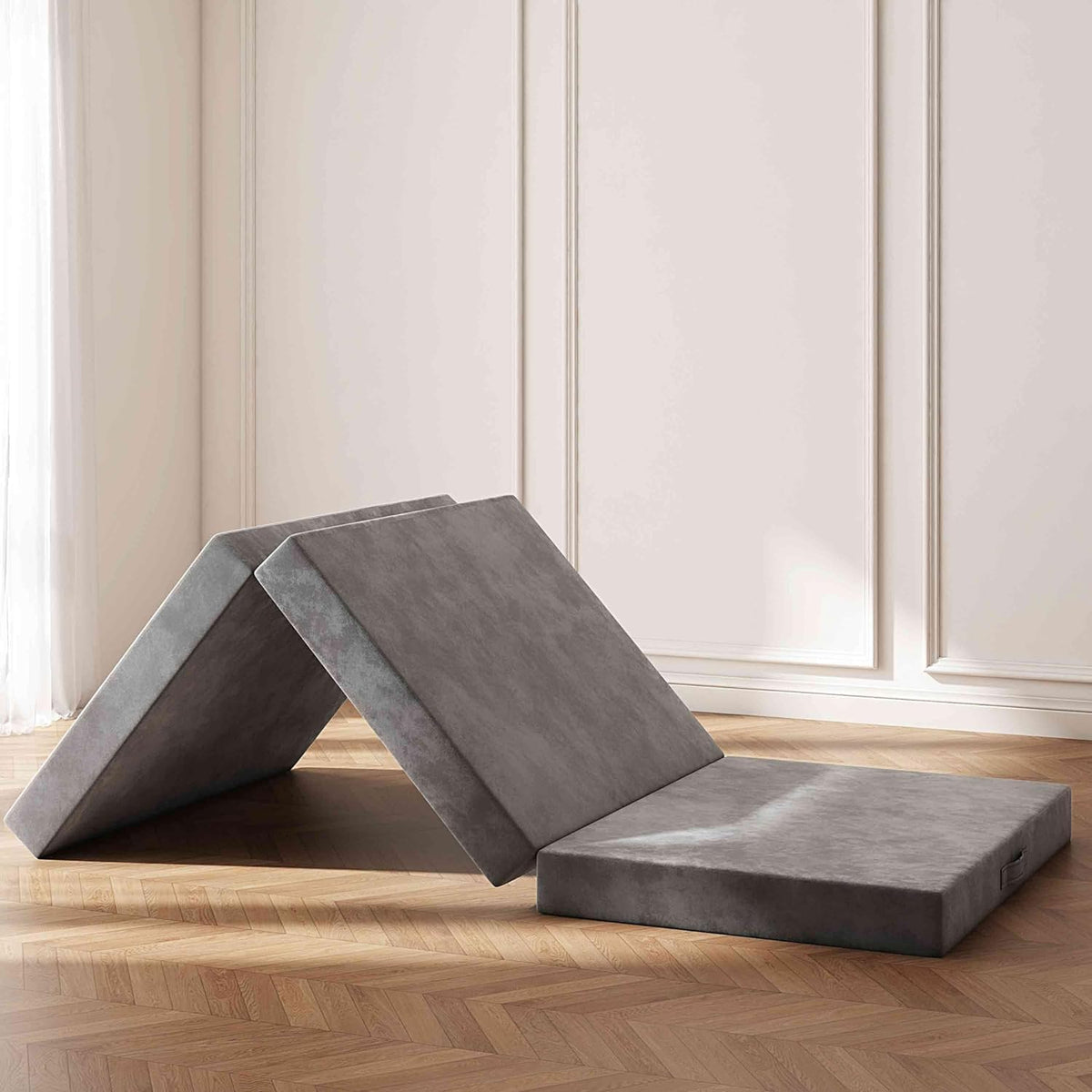 4 inch Twin Tri-Fold Memory Foam Mattress with Washable Cover I932330