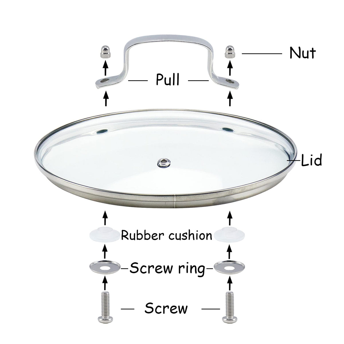 8-inch Tempered Glass Lid I7869