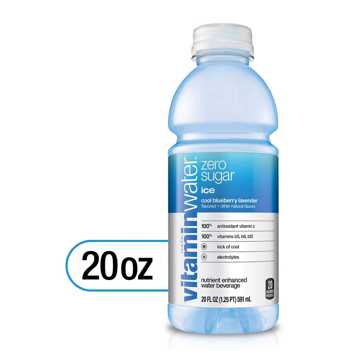 Vitaminwater Zero 20 Oz Bottle, 20 Count M443