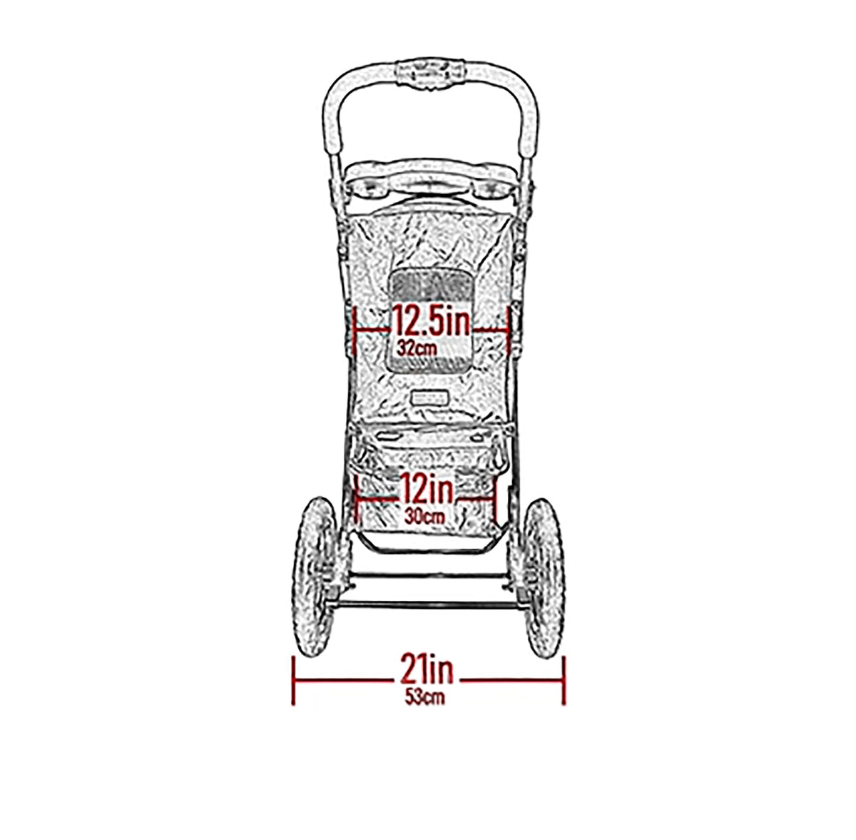 No-Zip Pet Stroller for Cats/Dogs U74921