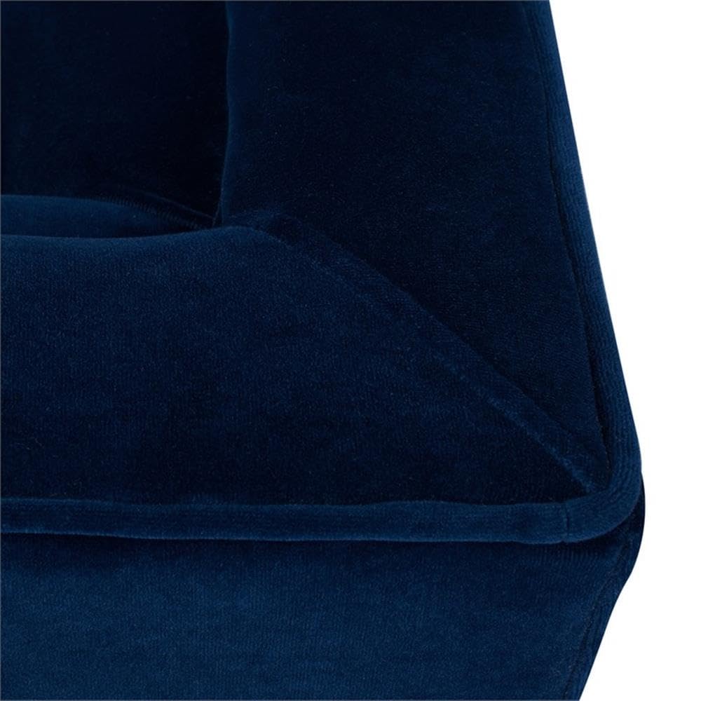 Navy Blue Velvet Tufted Sofa Y42690