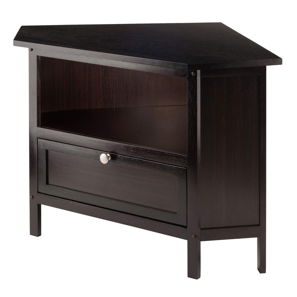 Corner TV Stand, Espresso F80365