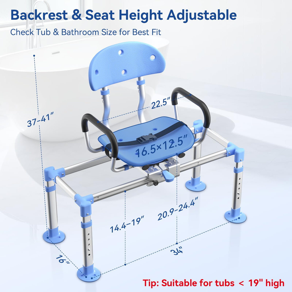 Sliding Shower Chair Tub Transfer Bench Y807