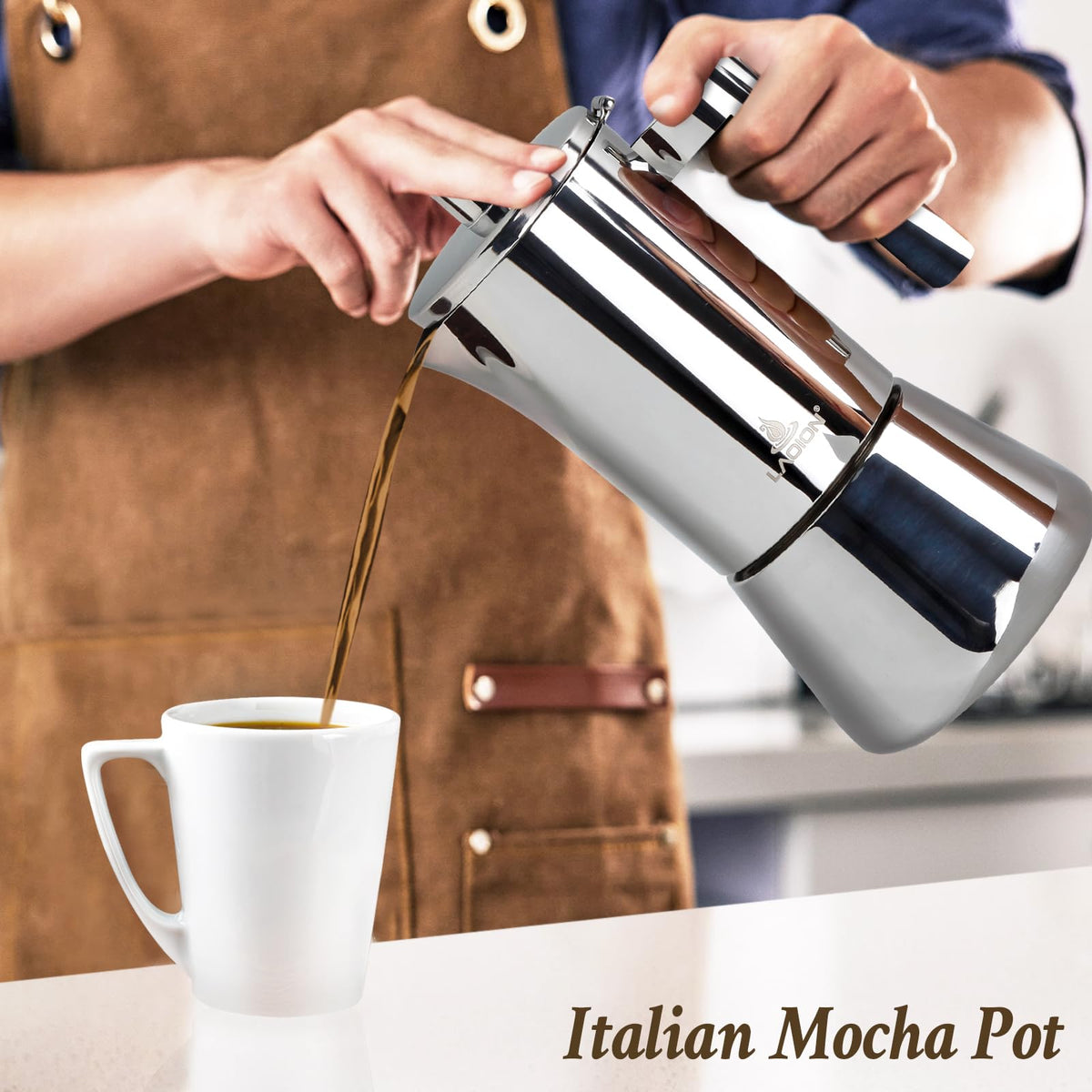 6 Cup Stainless Steel Stovetop Espresso Maker V815