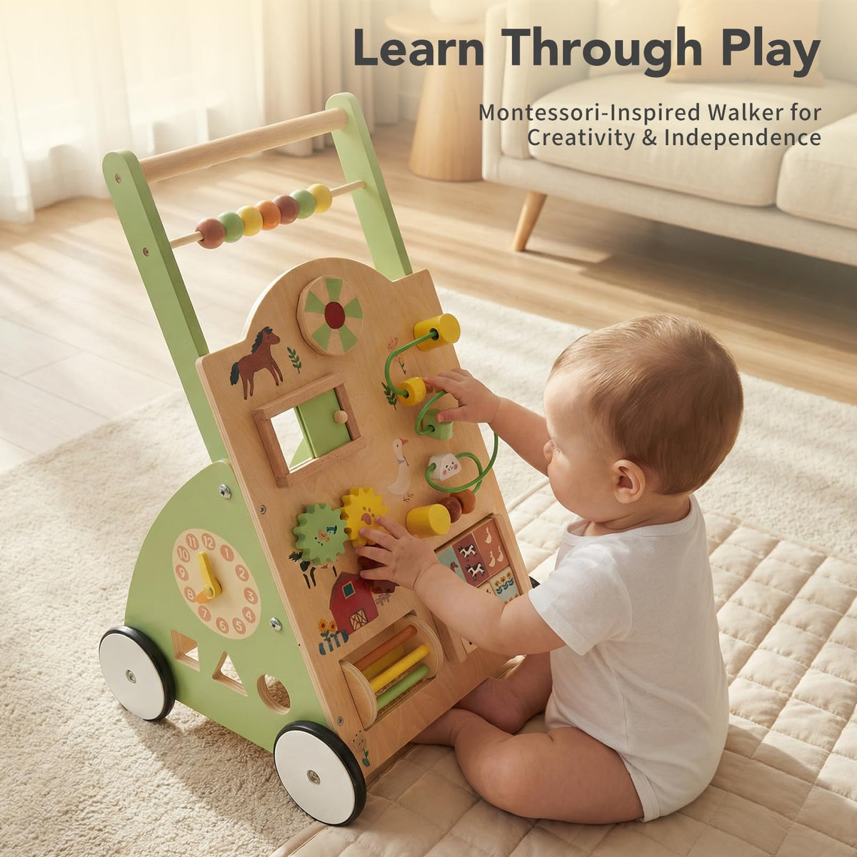 Wooden Baby Push Walker B387