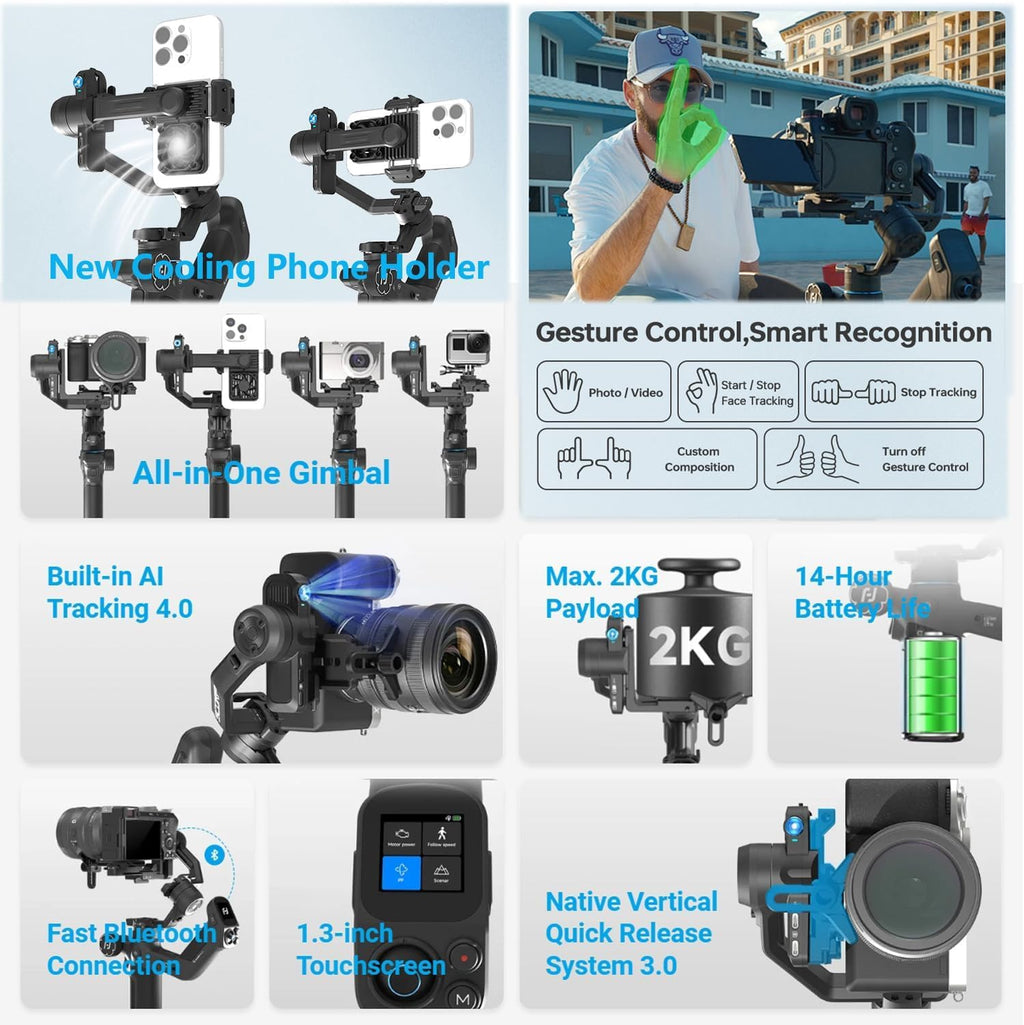 Camera Gimbal with AI Tracking J50773