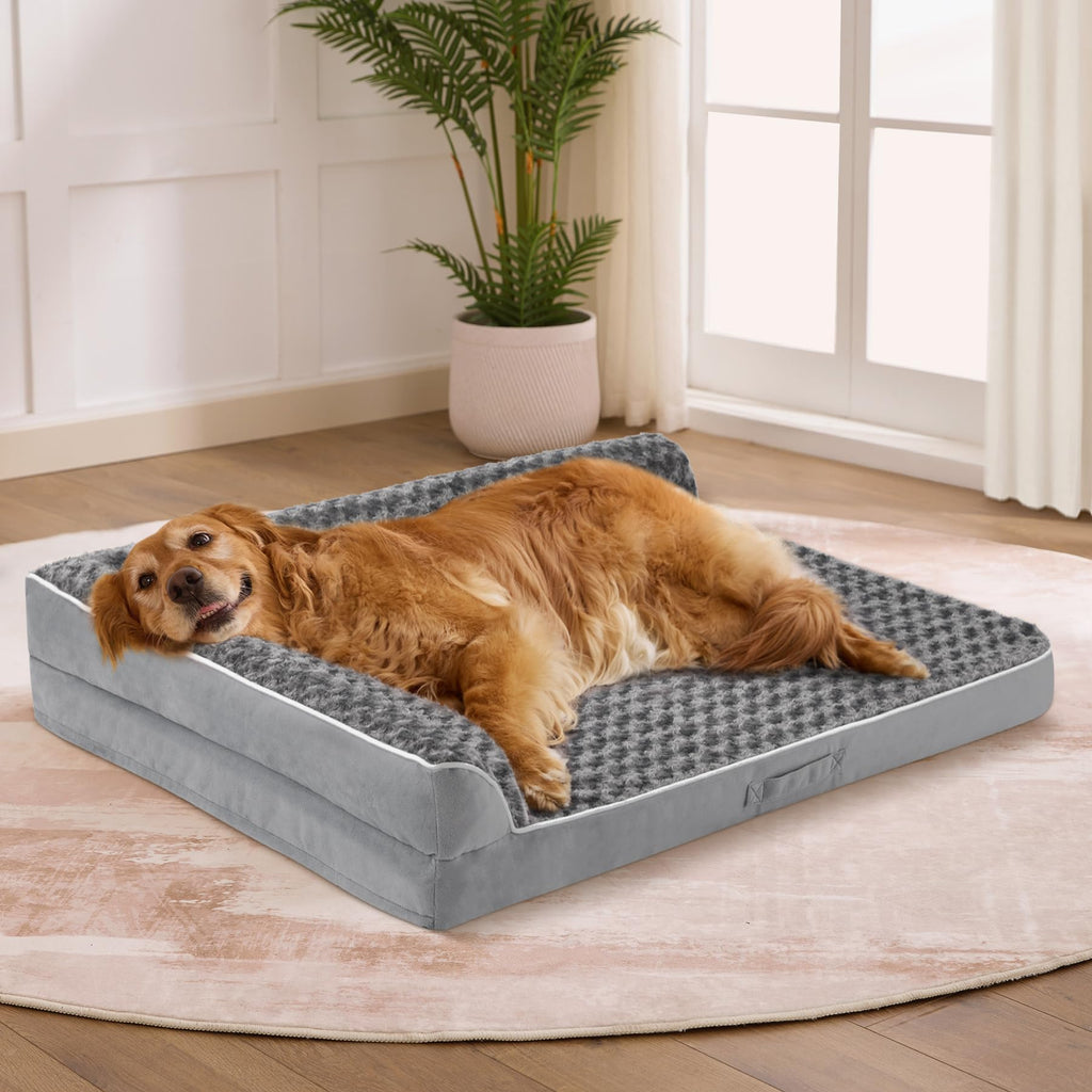 XL Orthopedic Dog Bed Grey J82717