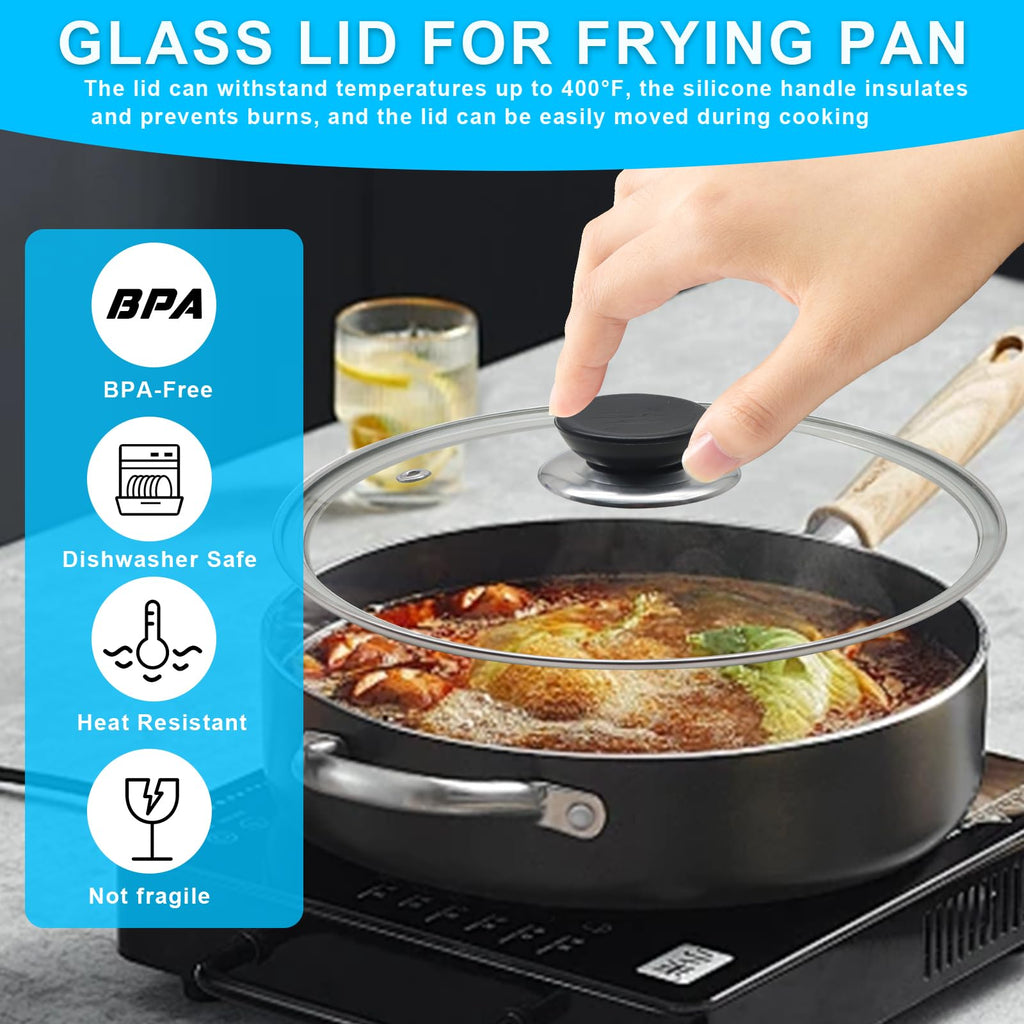 Tempered Glass Lid with Stainless Steel Rim for 8 Inch Frying Pan L965474
