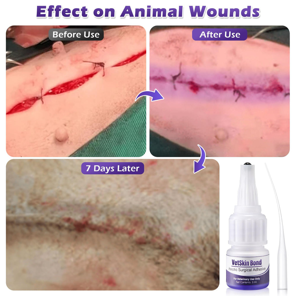 3ml Veterinary Surgical Skin Glue with 10 Applicators O4744