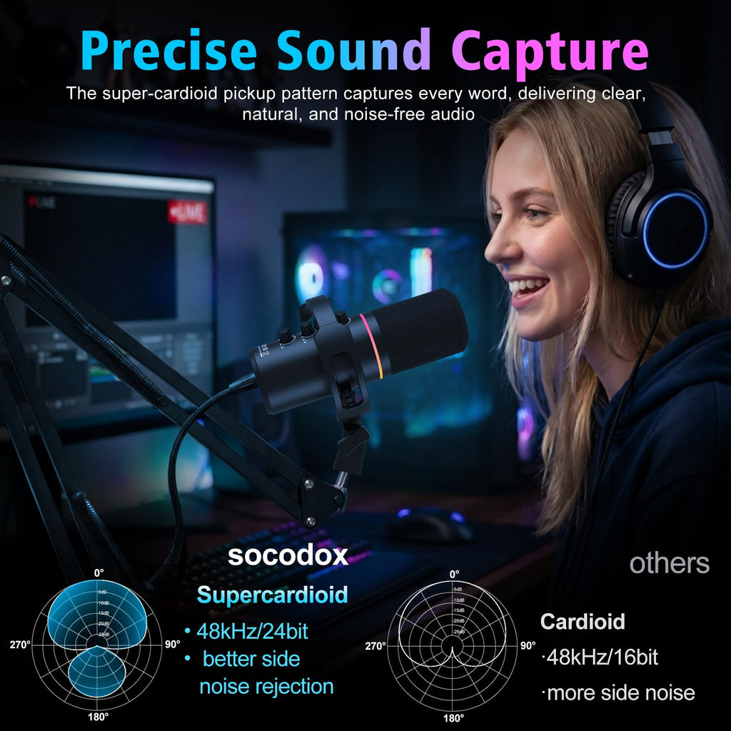 USB Gaming Microphone with Boom Arm Q15418