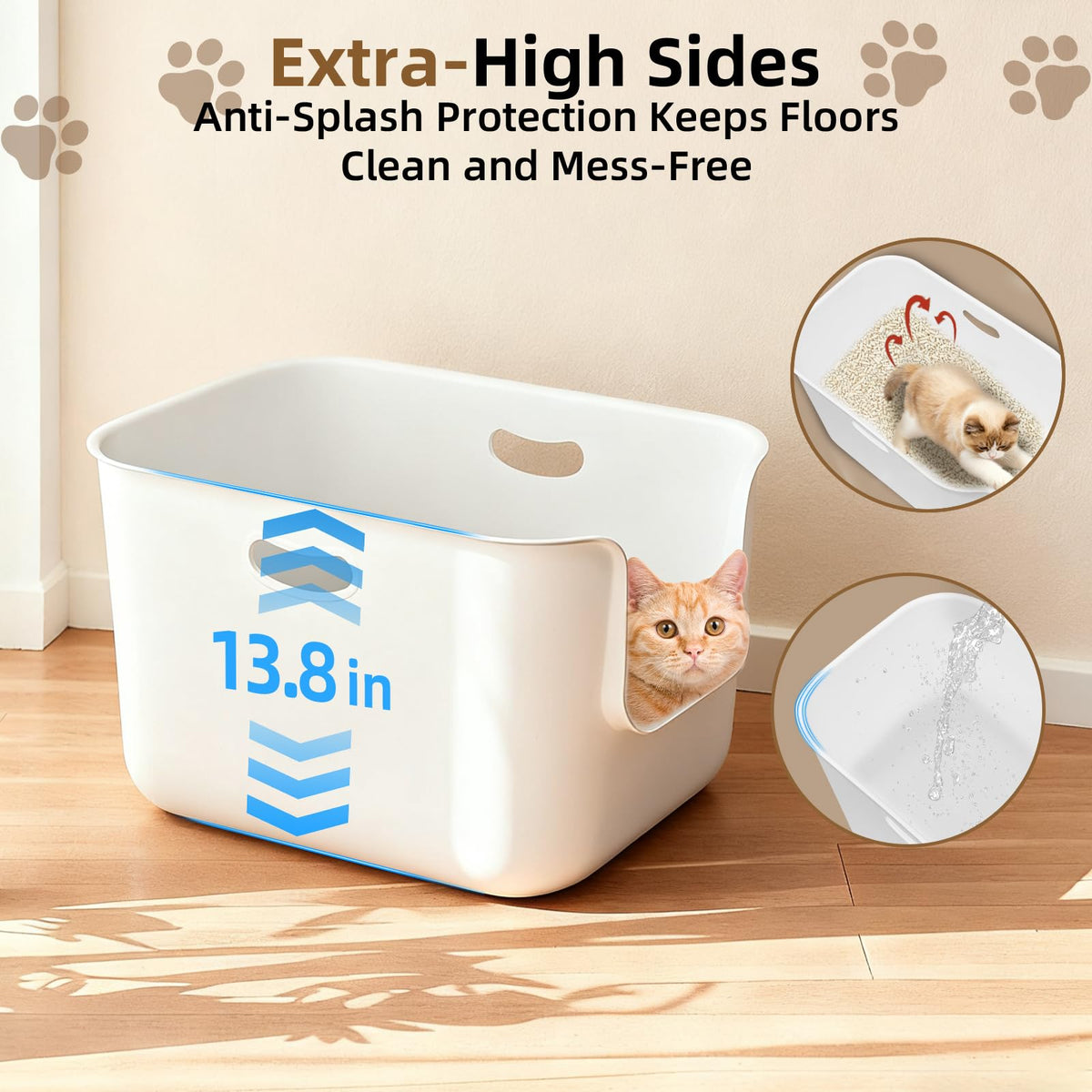 Extra Large High Sided Cat Litter Box E688745
