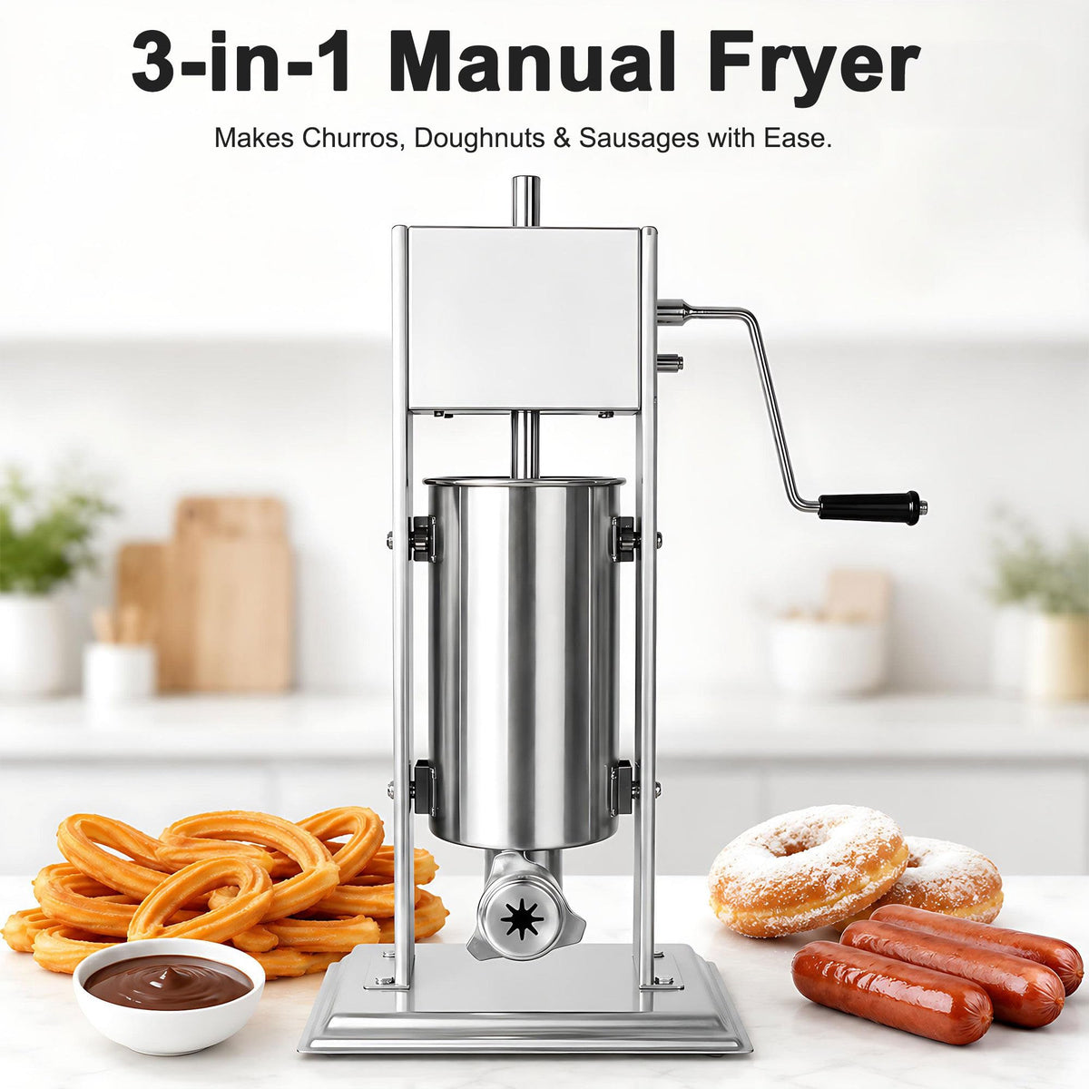 Stainless Steel Vertical Sausage Filler & Churro Press P38946