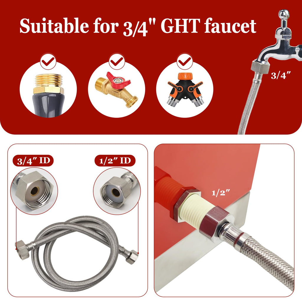 Automatic Stainless Steel Poultry Waterer Dispenser M5463