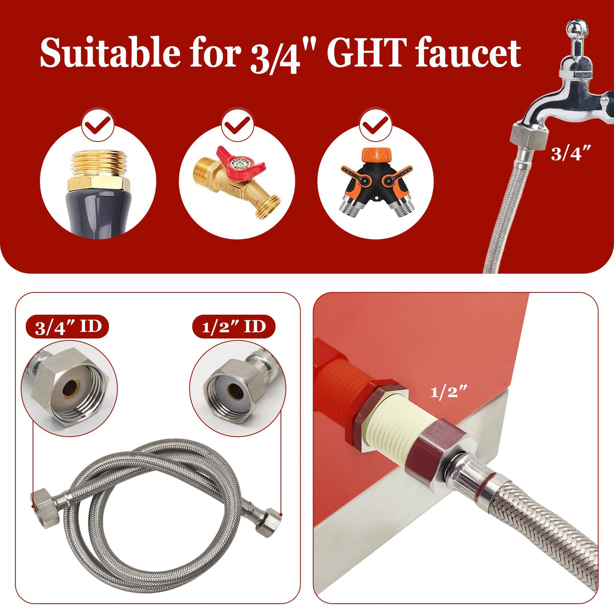 Automatic Stainless Steel Poultry Waterer Dispenser M5463