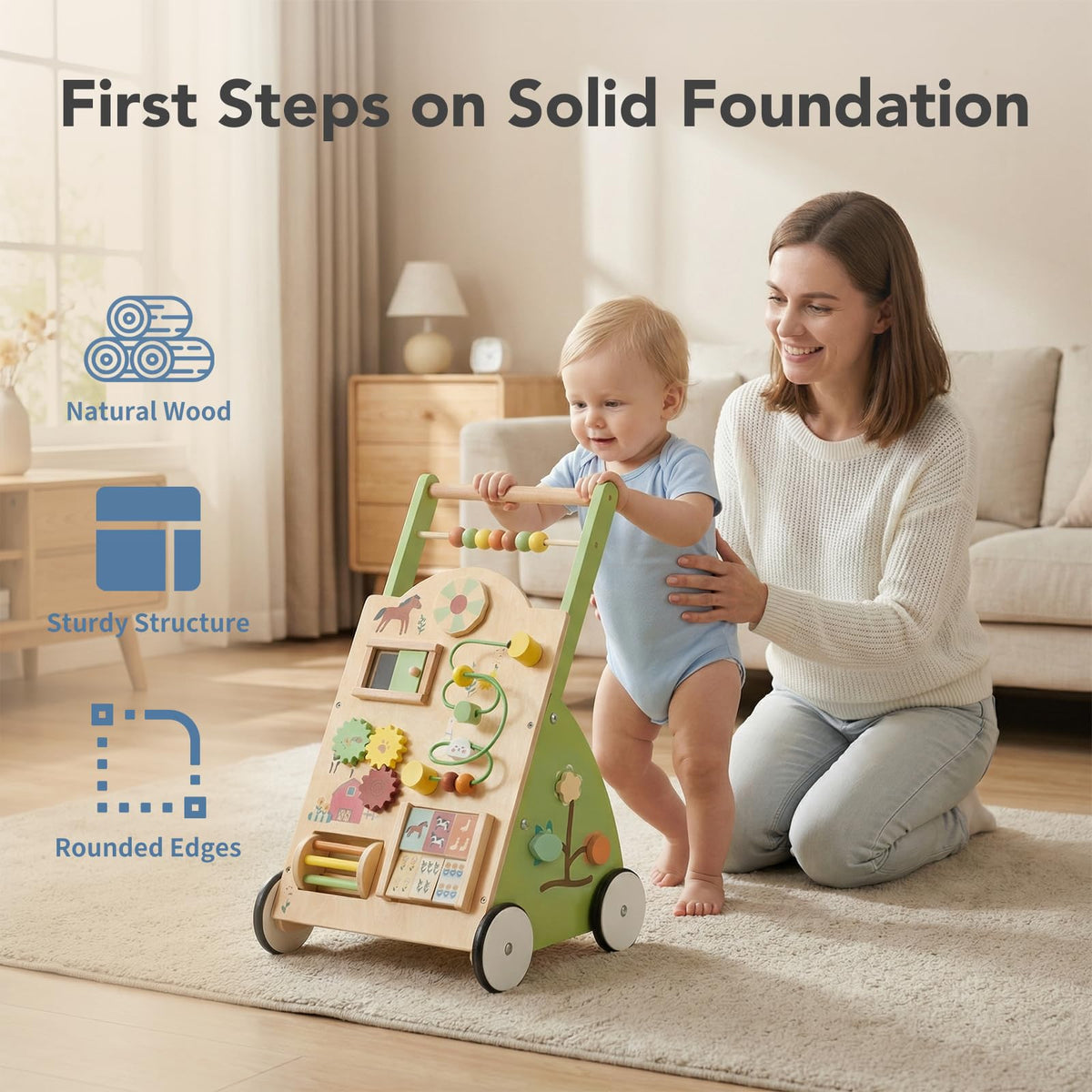 Wooden Baby Push Walker B387