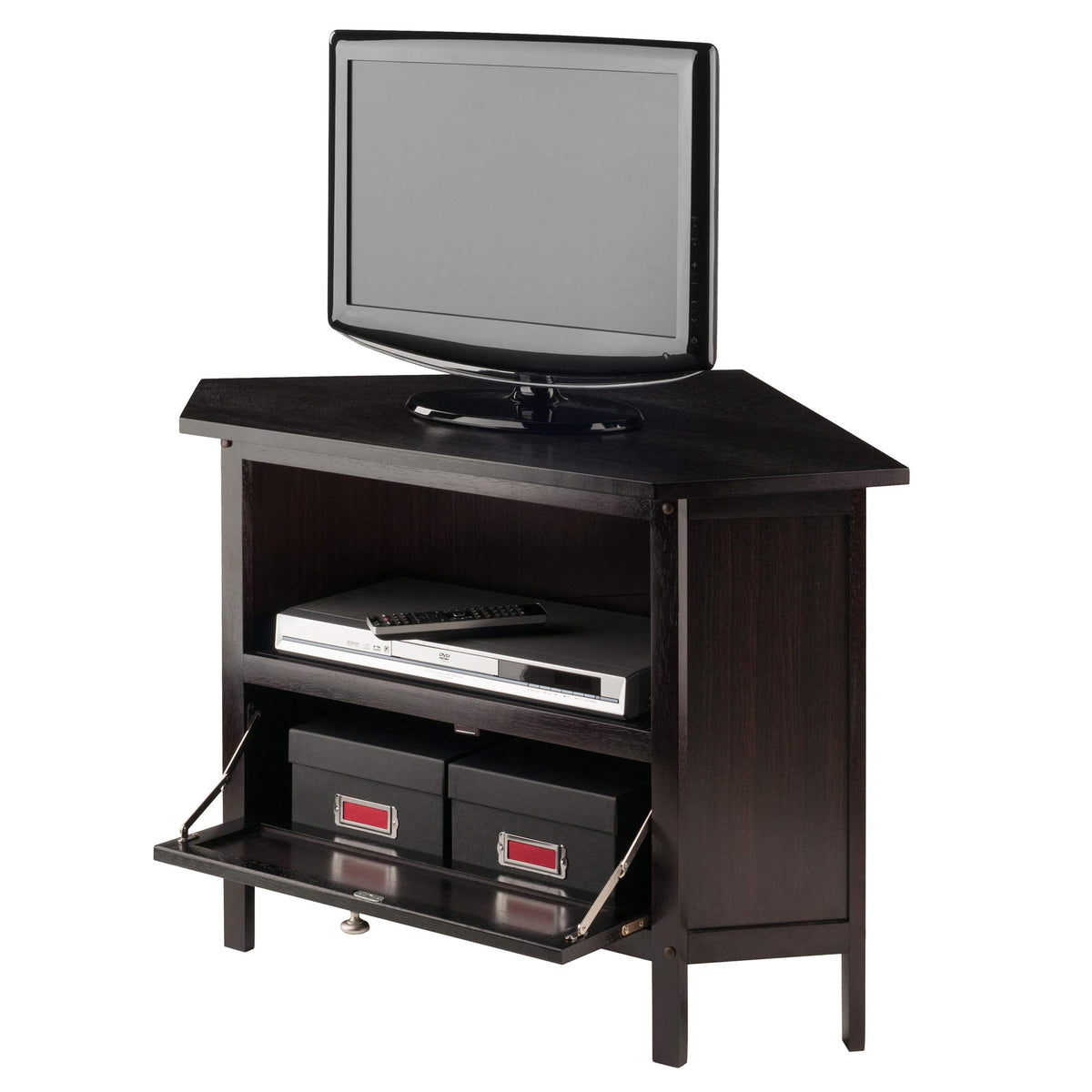 Corner TV Stand, Espresso F80365