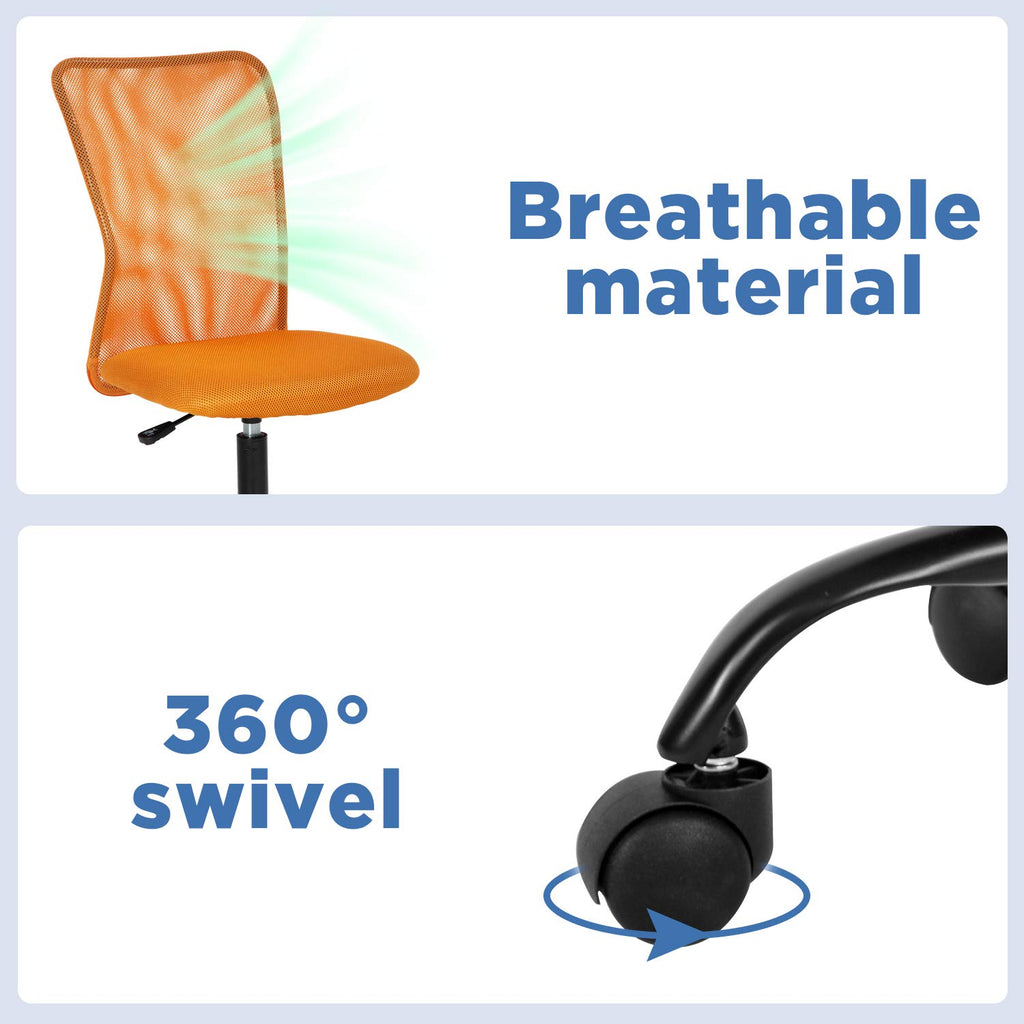 Orange Mesh Ergonomic Office Chair S32436