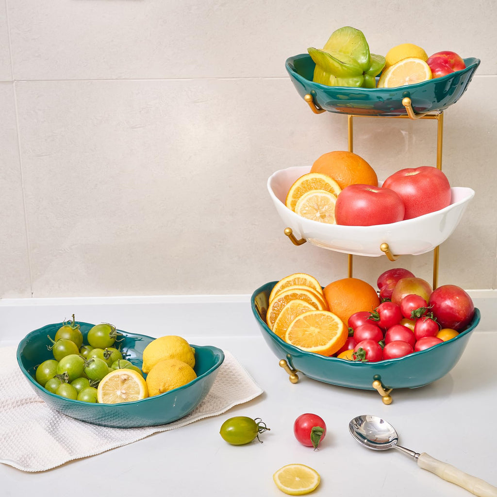 Ceramic 3 Tier Fruit Bowl J25709
