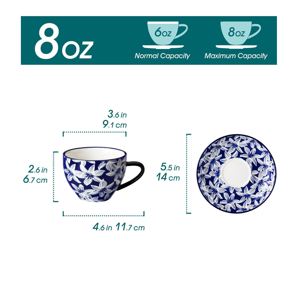 12-Piece Porcelain Pasta Bowls and Espresso Cups Set H868619