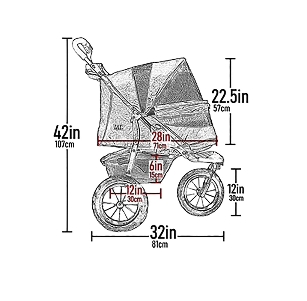 No-Zip Pet Stroller for Cats/Dogs U74921