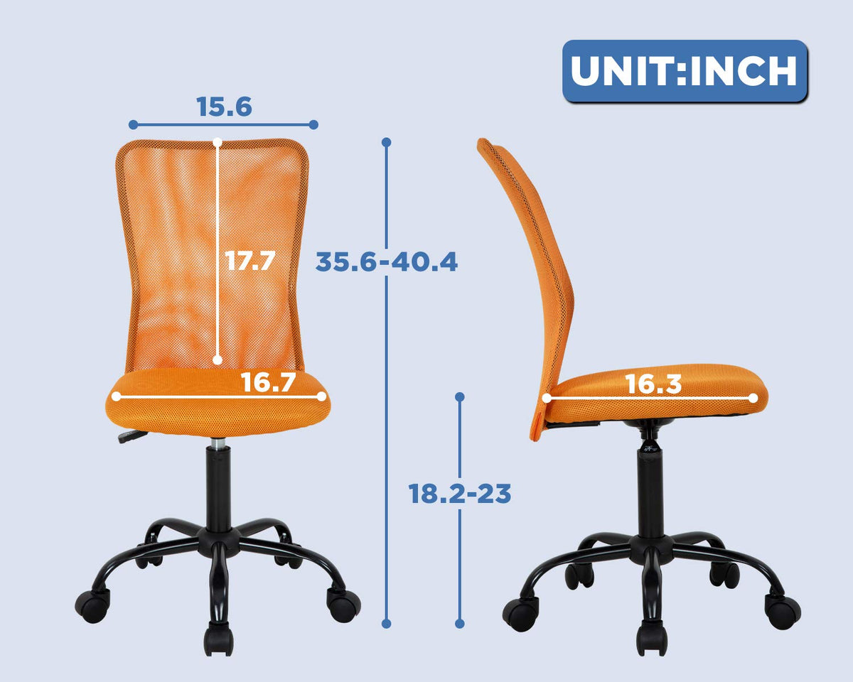 Orange Mesh Ergonomic Office Chair S32436