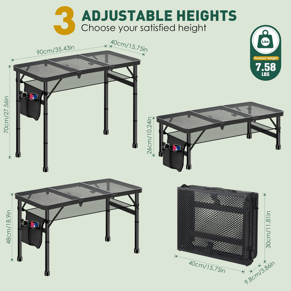 3ft Aluminum Folding Camping Table A799681