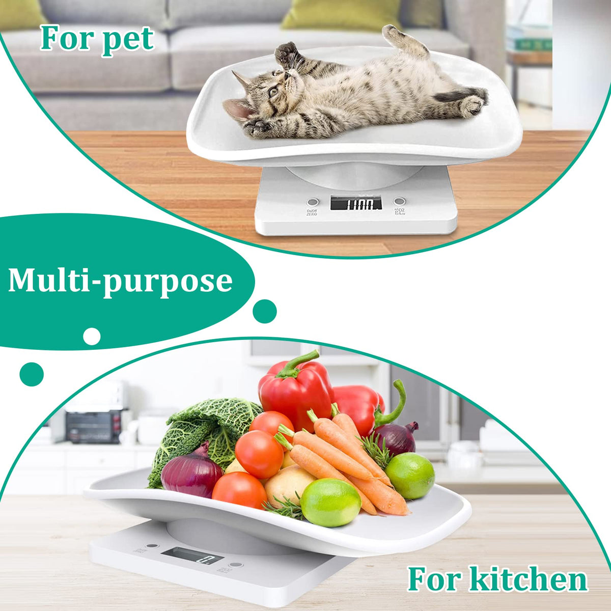 Digital Pet Scale 33 lb/15 kg Y5579