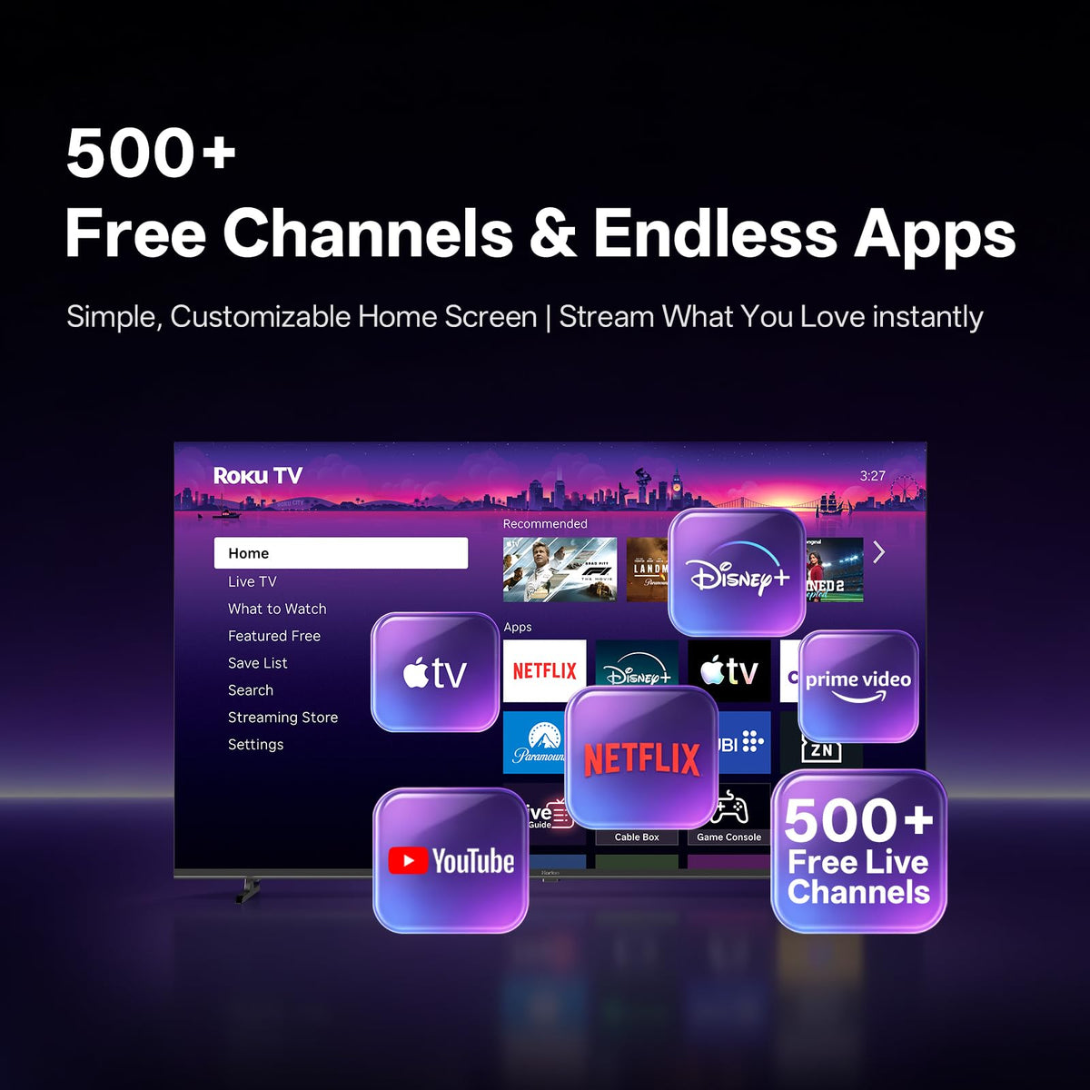 50 Inch 4K UHD Smart TV D576