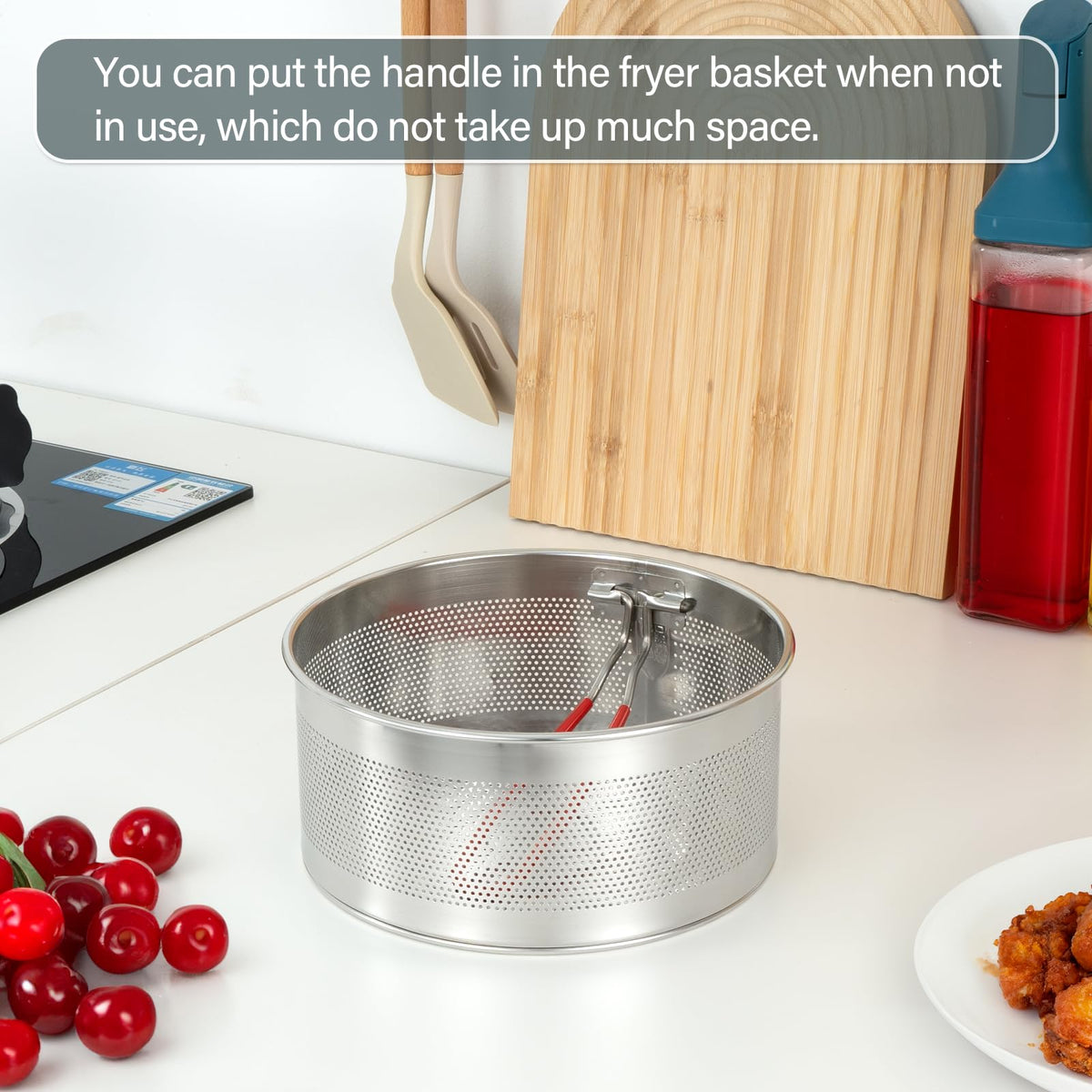 7.8 inches 304 Stainless Steel Deep Fryer Basket C48610