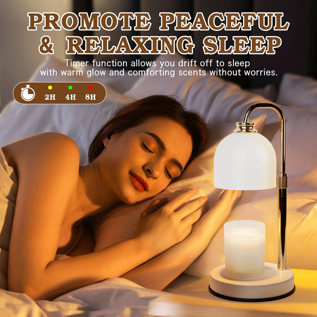 Candle Warmer Lamp with Timer Dimmable White C867110