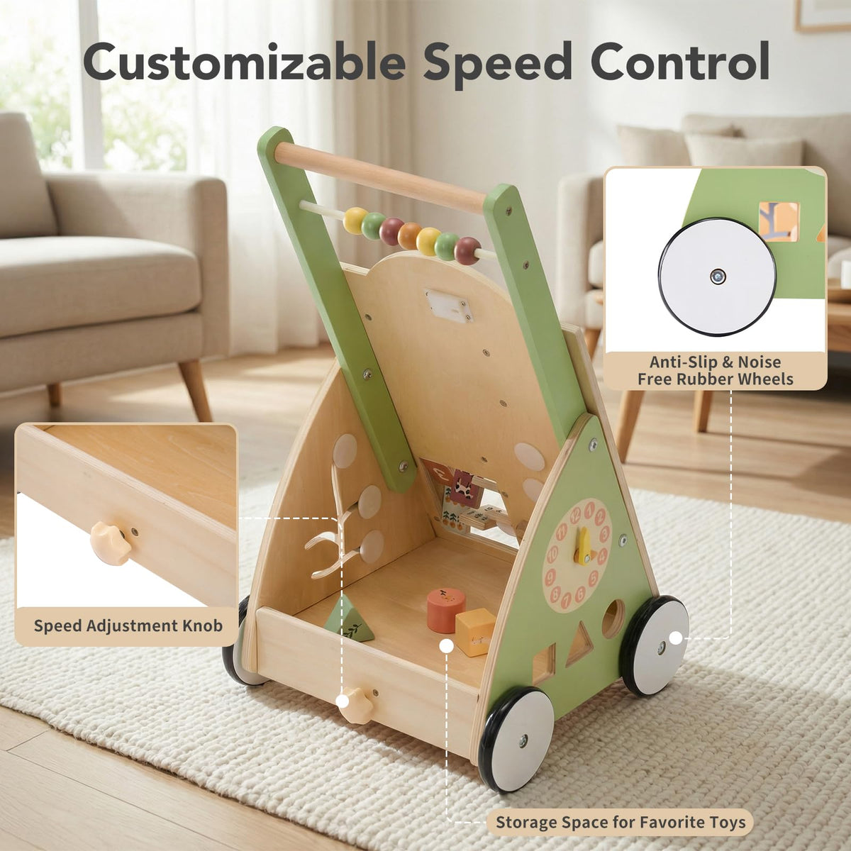 Wooden Baby Push Walker B387