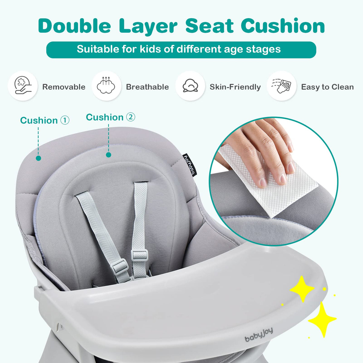 8 in 1 Convertible High Chair with Removable Tray Z743