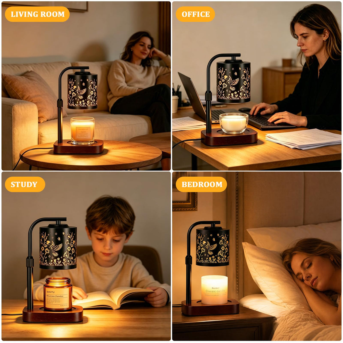 Candle Warmer Lamp with Timer & Dimmer M286899