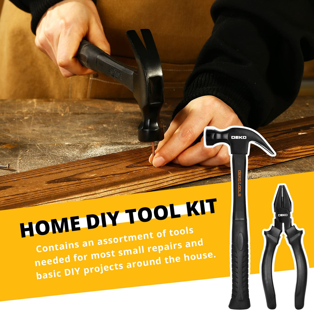 150 Piece General Household Hand Tool Kit with Plastic Toolbox Storage Case I228