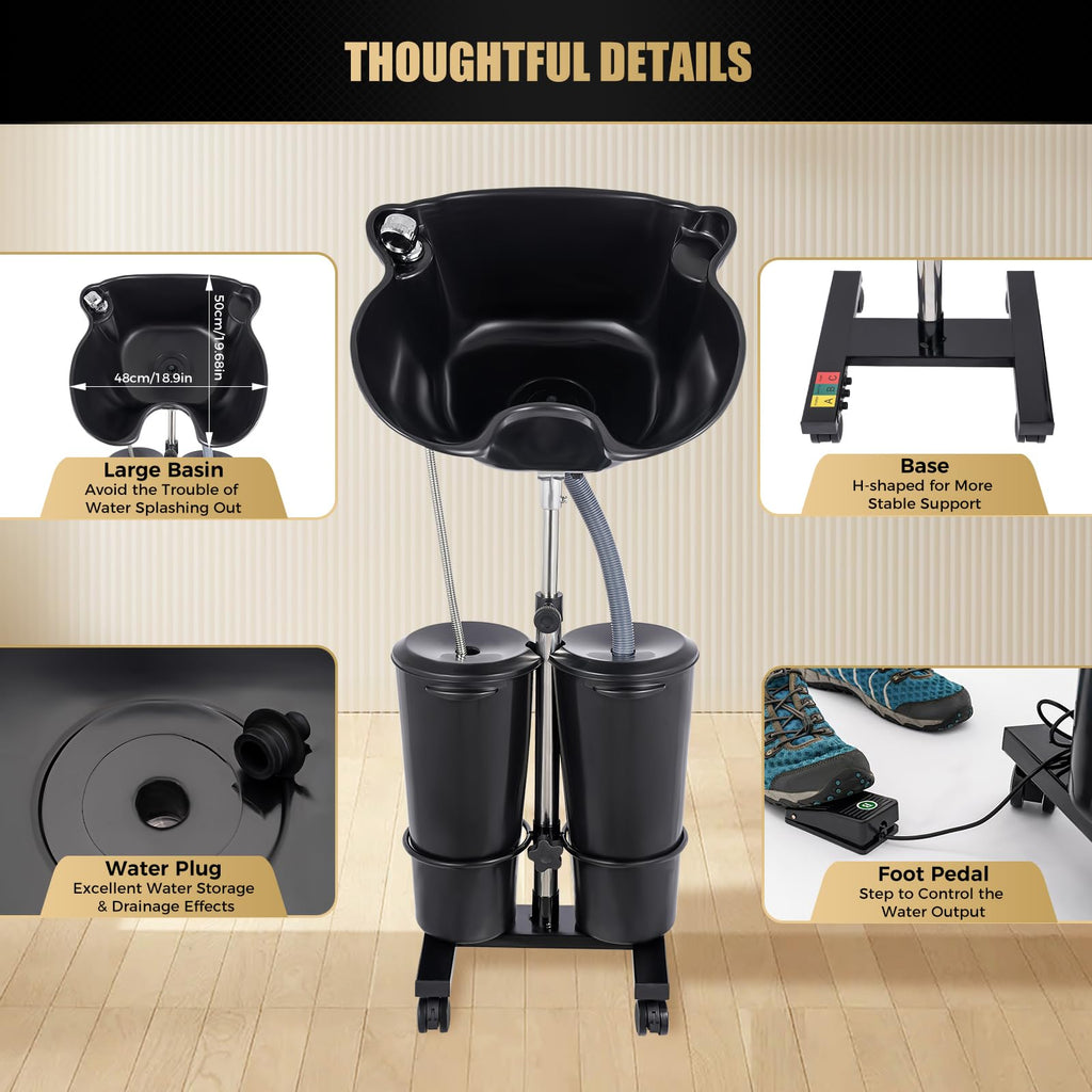 Portable Shampoo Bowl with Electric Pump I1346